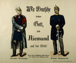 Emperador Guillermo I y el Príncipe Bismarck de German School